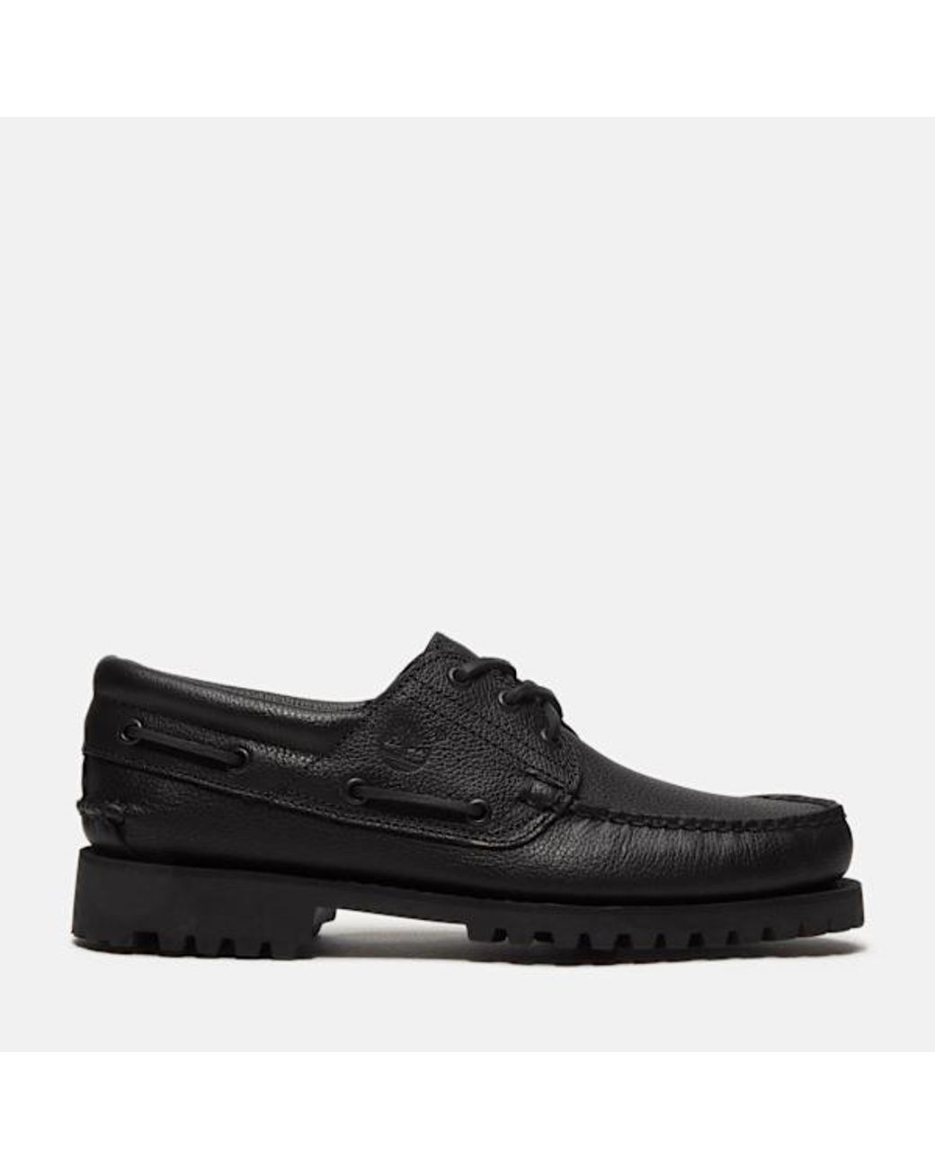 Timberland Brown Authentic 3-Eye Lug Handsewn Boat Shoe For for men