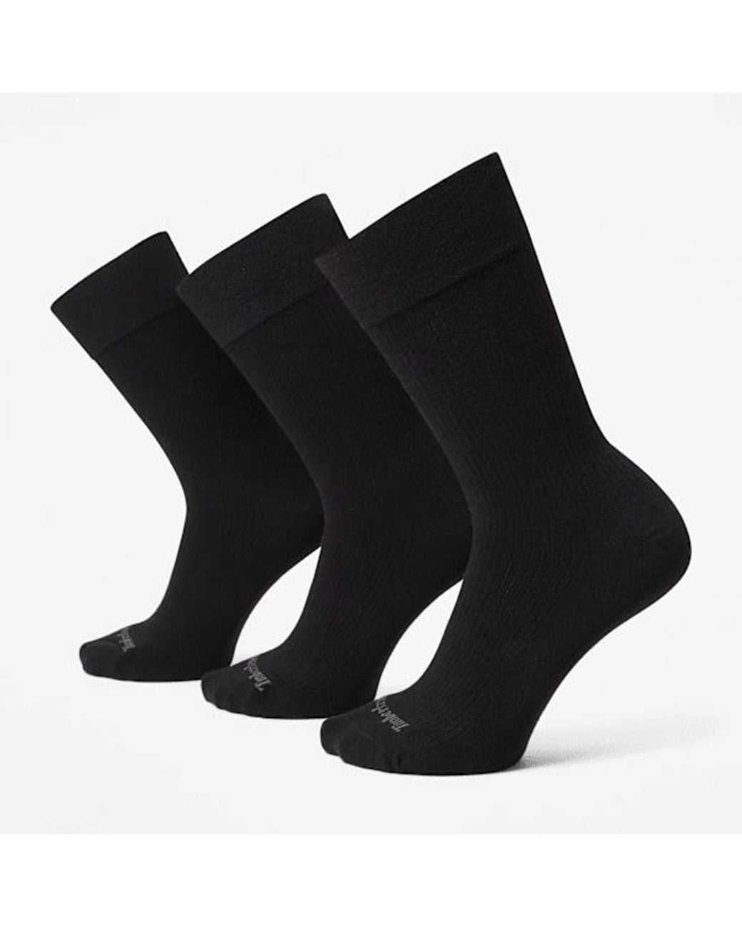 Timberland Black Chesapeake 3-Pack Crew Sock