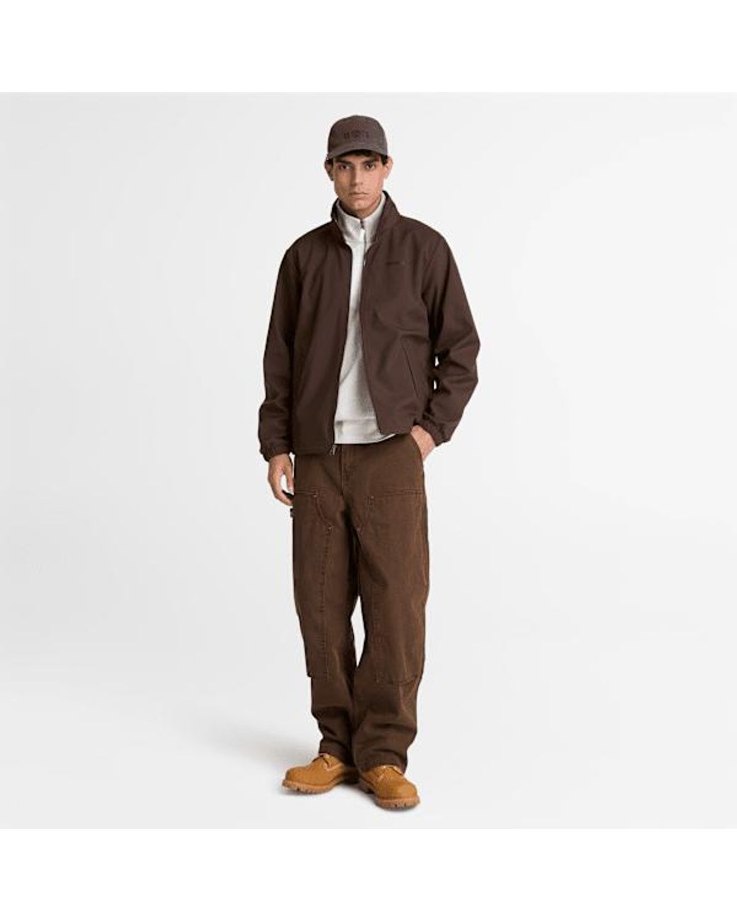 Timberland Brown Windproof Full-Zip Softshell Jacket For for men