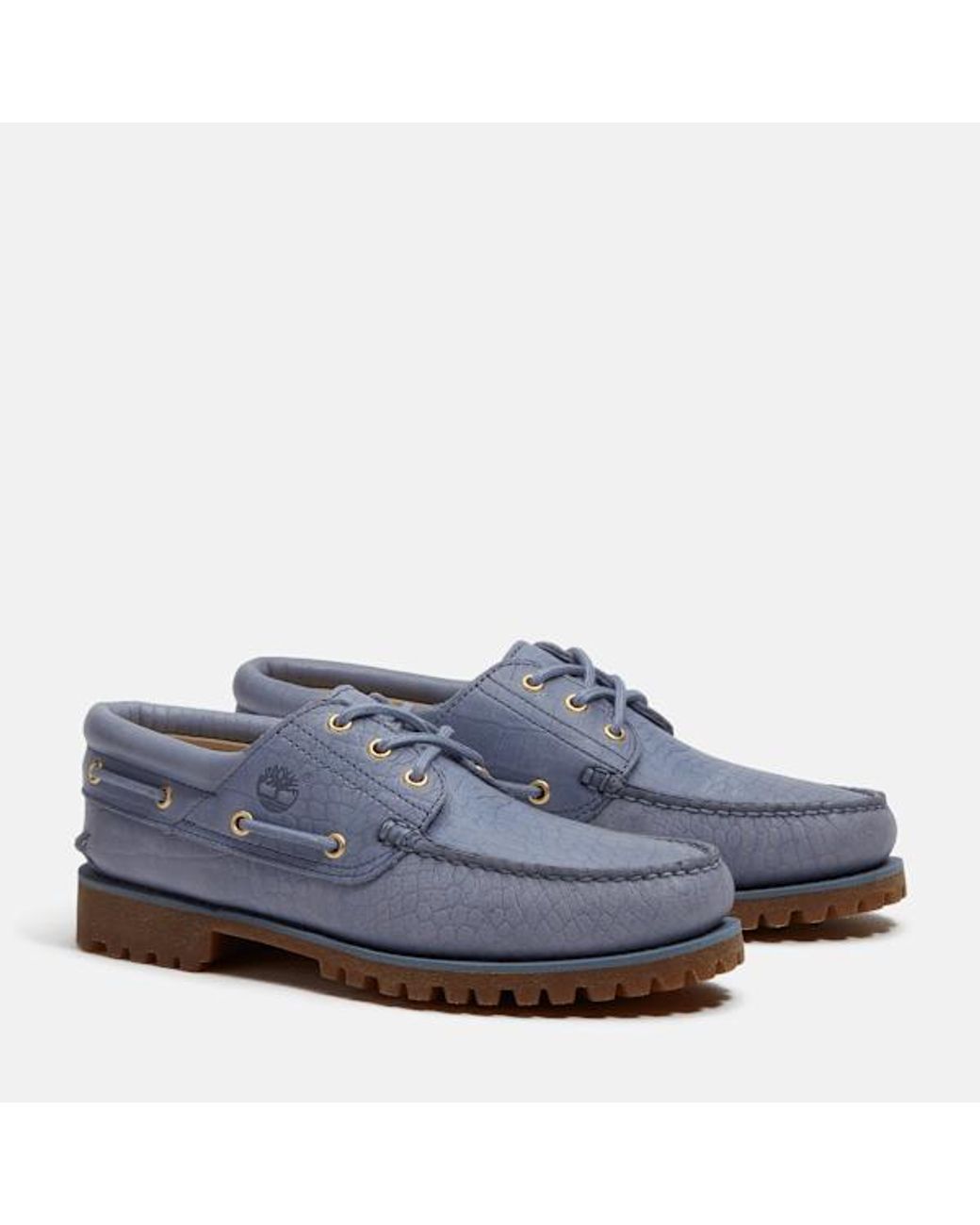 Timberland Blue All Gender Authentic 3-Eye Lug Handsewn Boat Shoe