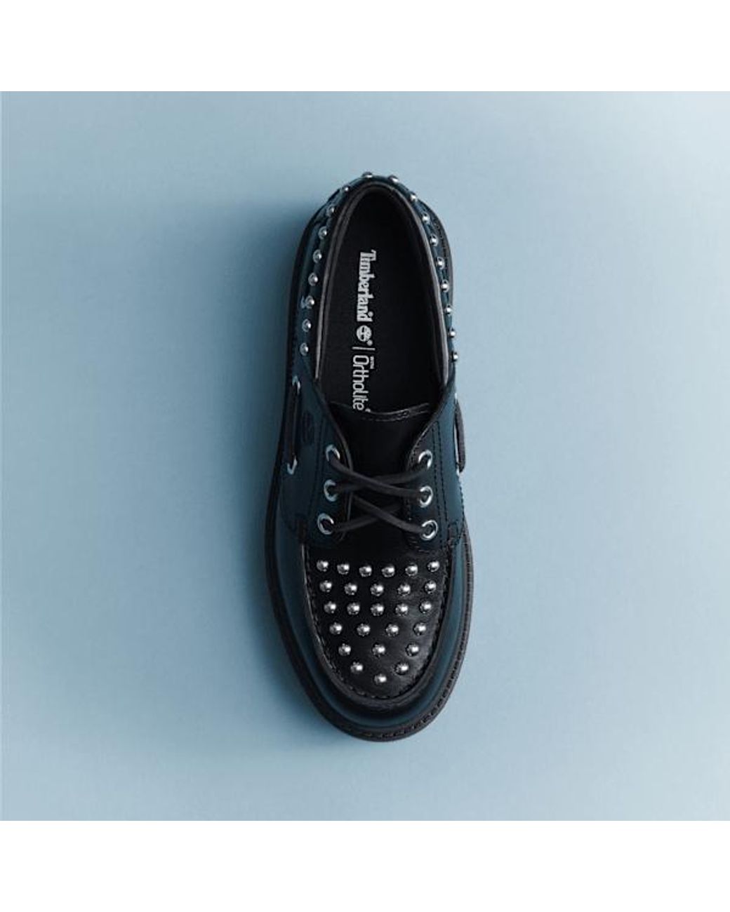 Timberland Black Stone Street Platform Boat Shoe For