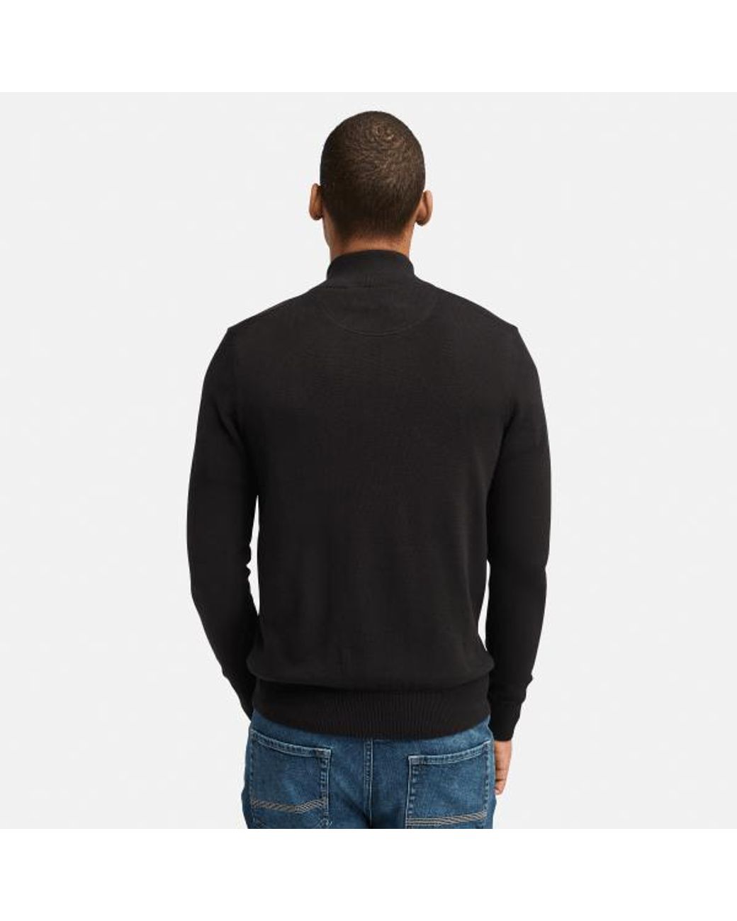 Timberland Black Williams River Cotton Full-Zip Jumper For for men