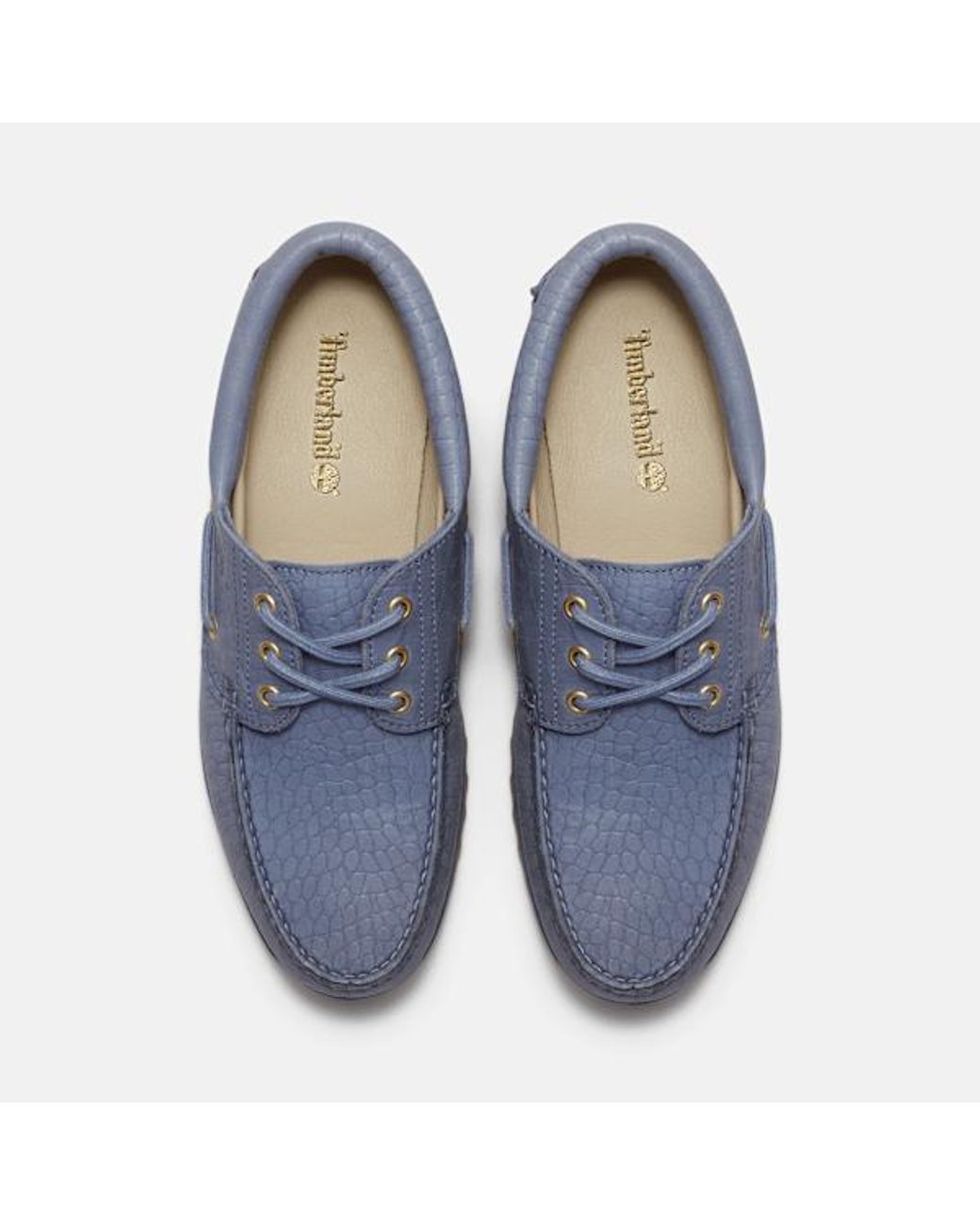 Timberland Blue All Gender Authentic 3-Eye Lug Handsewn Boat Shoe