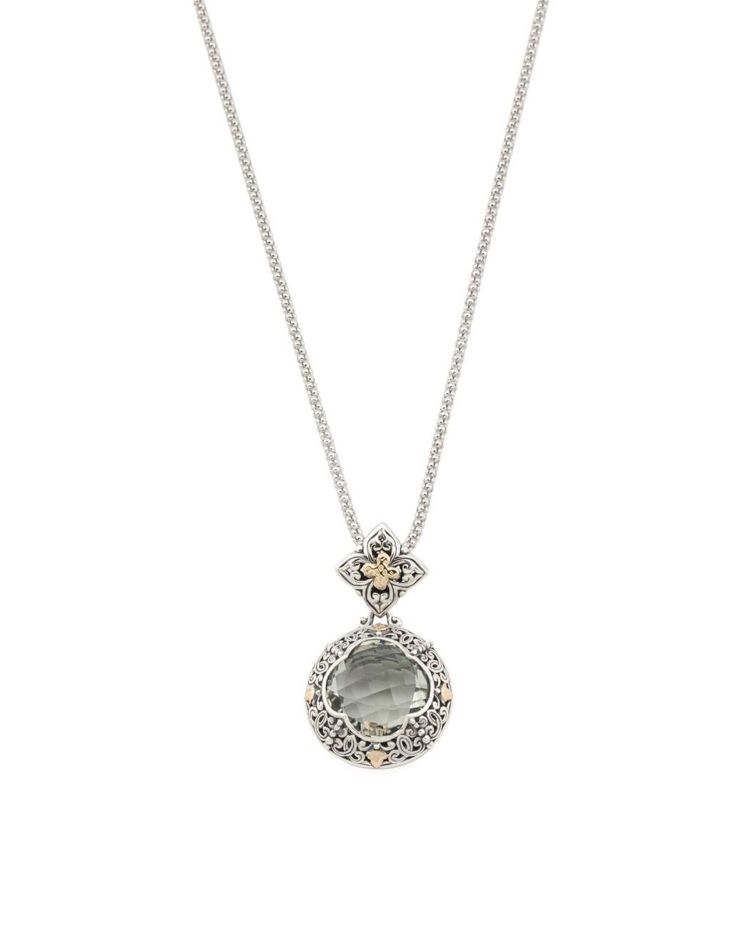 TJ Maxx Sterling And 18Kt Prasiolite Necklace in White | Lyst