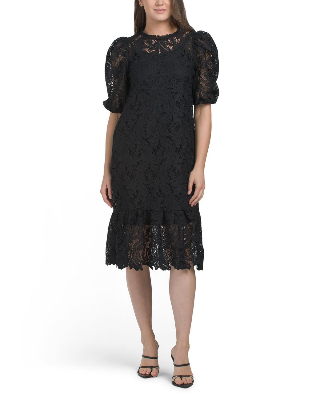 chinese dress ladies Apricot V Neck Lace Splicing Maxi Dress main image 0