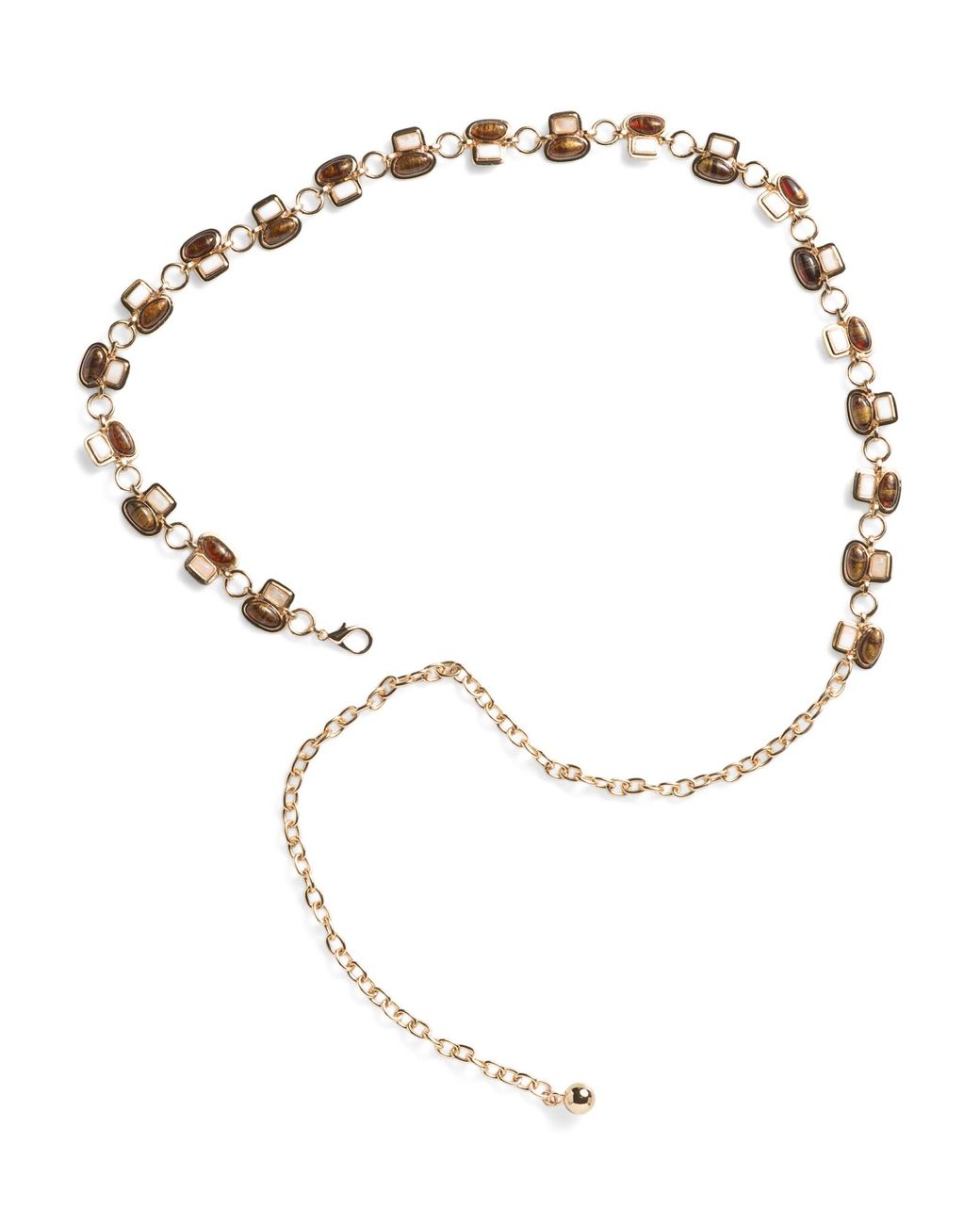 Tj Maxx Natural Stone Alternating Pattern Chain Belt