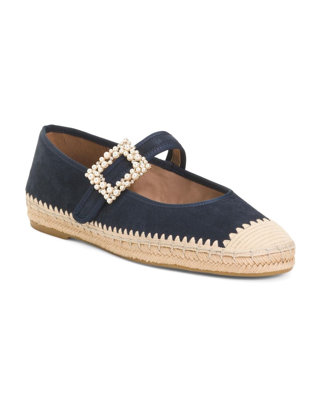 Tj Maxx Blue Java Casual Mary Jane Flats For Suede