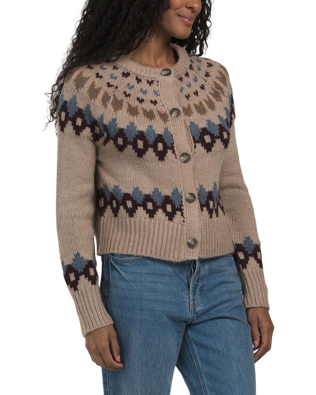 Tj Maxx Blue Button Down Cardigan, Polyester/Acrylic