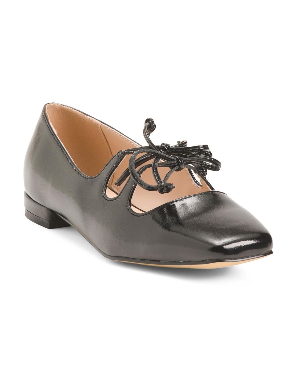 TJ Maxx Patent Leather Capri Bow Flats For in Brown | Lyst