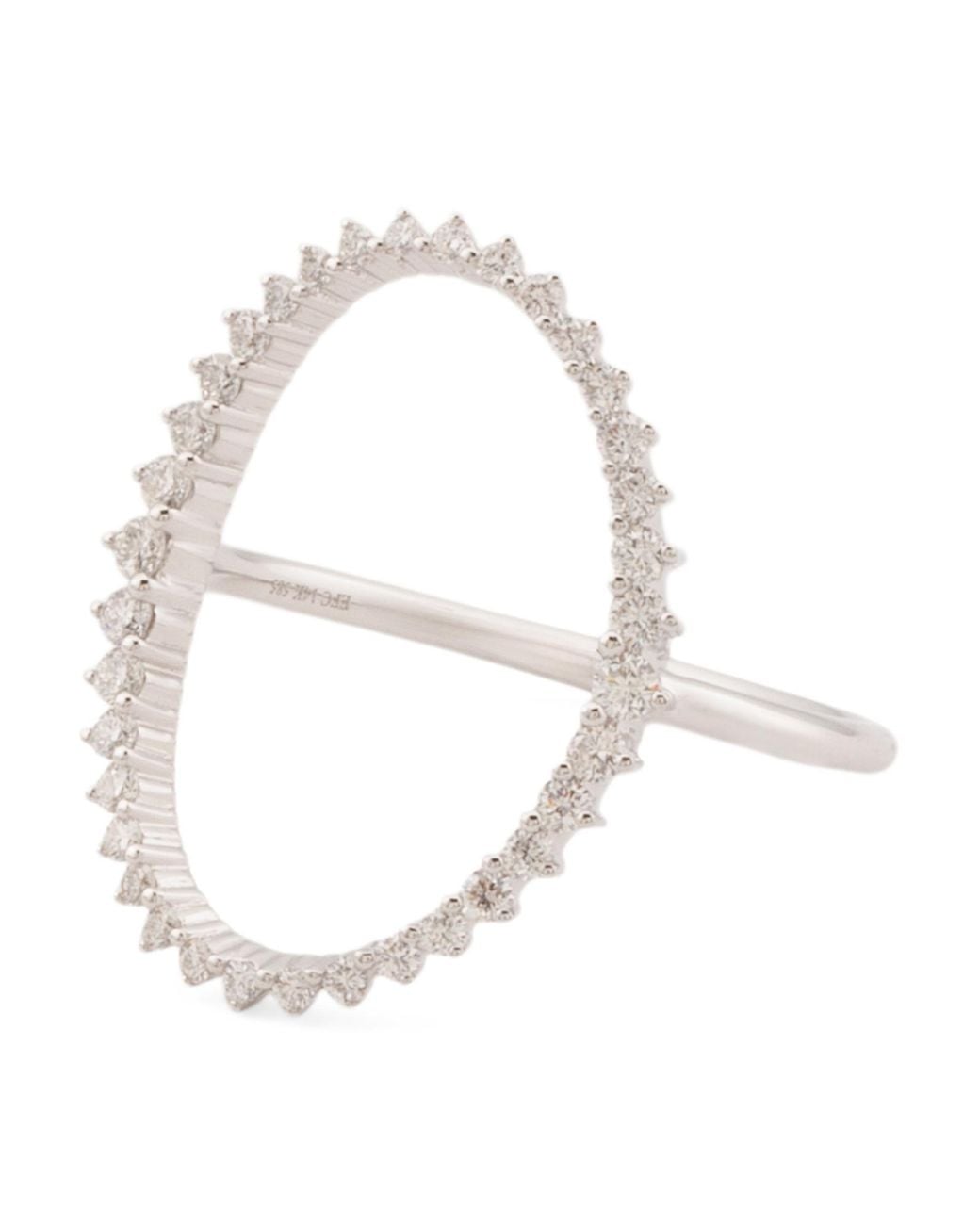 Graduated Slit TJ Maxx 14Kt Graduated Diamond Oval Ring, Diamond in White | Lyst