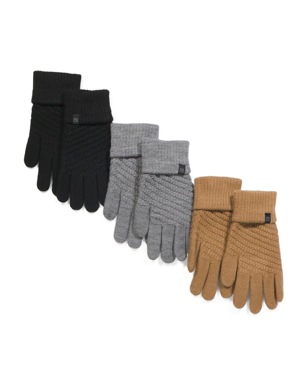 Tj Maxx Black 3Pk Pattern Magic Gloves For Polyester/Acrylic