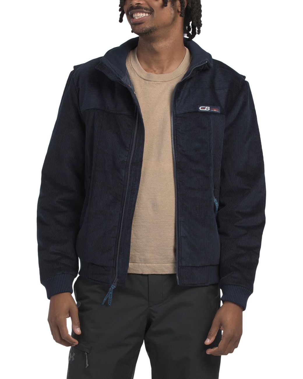 Tj Maxx Blue Primaloft Puffer Coat For Cotton/Polyester for men