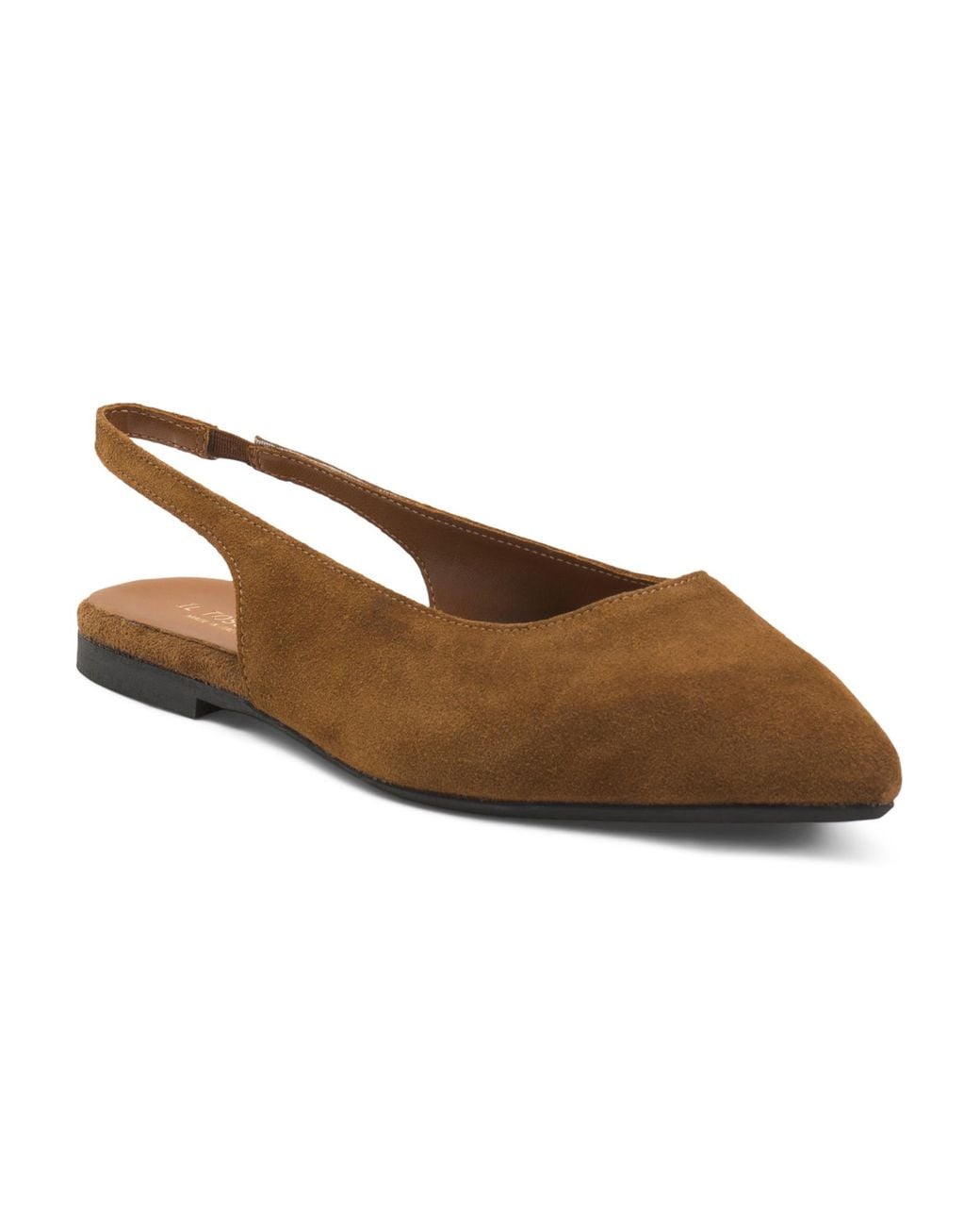 Tj Maxx Brown Suede Slingback Pointy Toe Flats For