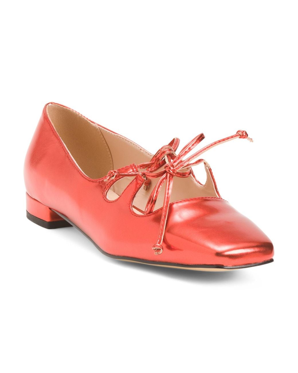 TJ Maxx Patent Leather Capri Bow Flats For in Pink | Lyst