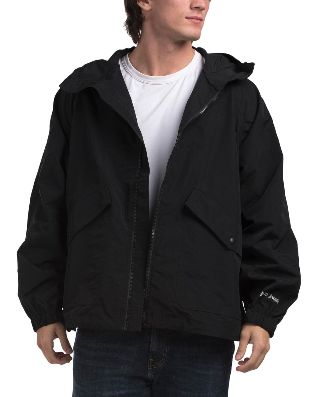 Tj Maxx Black Lightweight Logo Jacket For Polyester for men