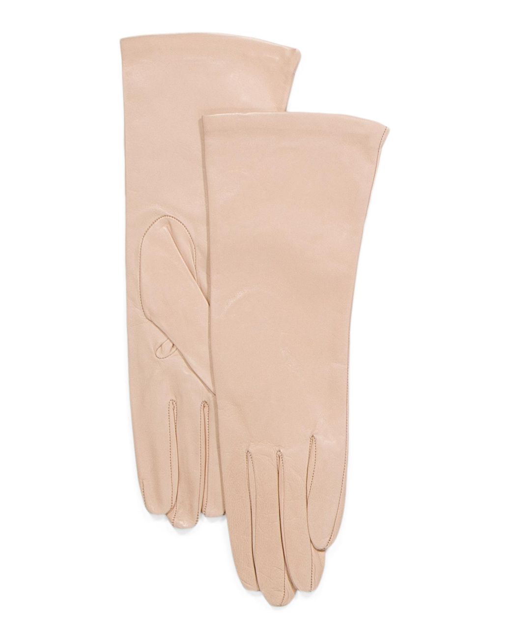 Tj Maxx White Leather Basic Gloves With Silk Lining For