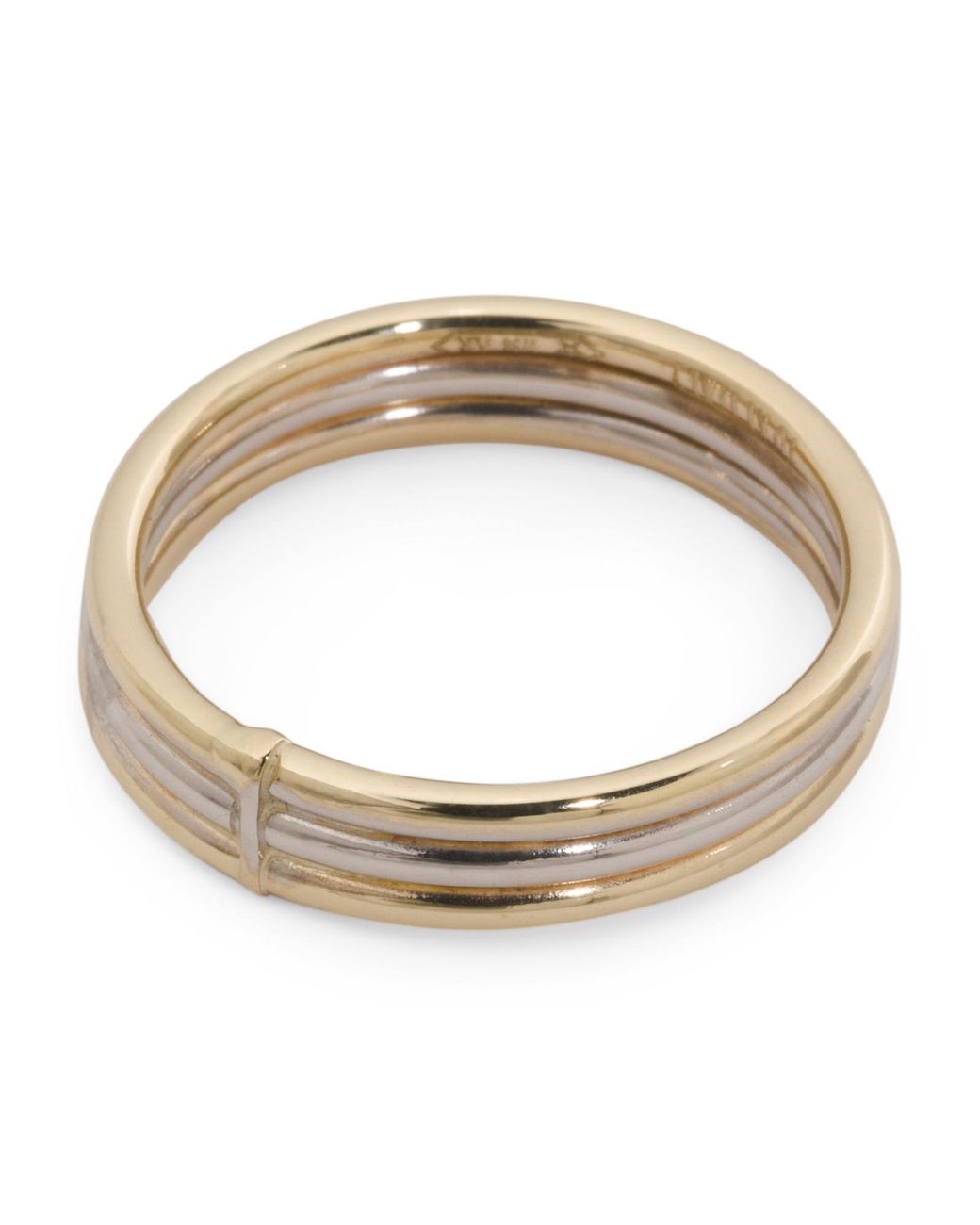 Tj Maxx Metallic 10Kt Tow Tone Stack Ring For