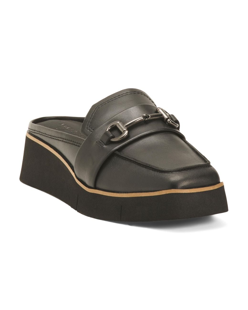 Tj Maxx Brown Leather Elect Platform Mules For