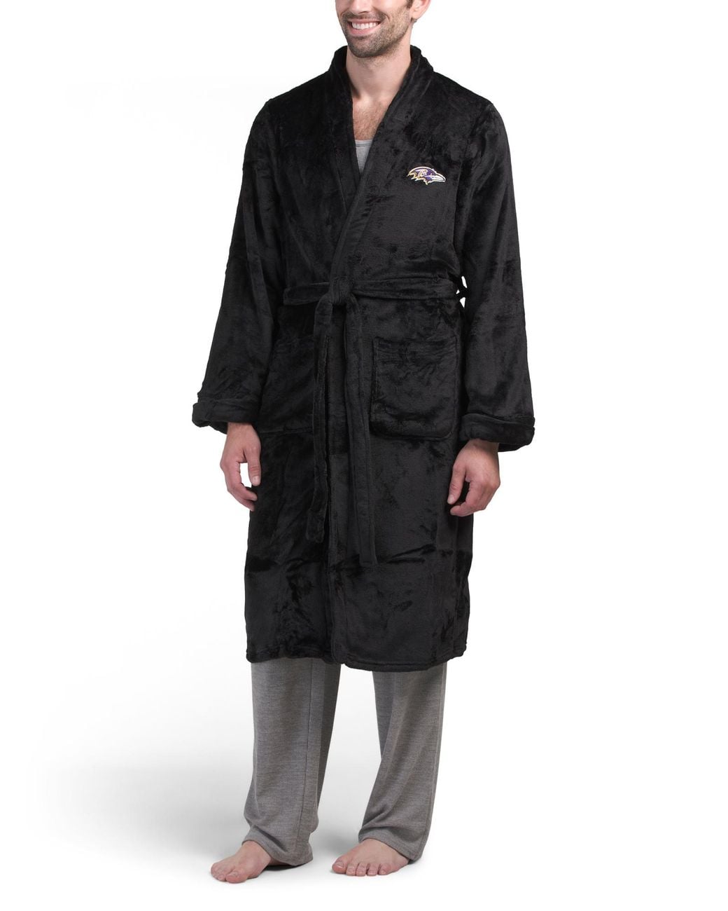 Tj Maxx Black Bathrobe For Polyester for men