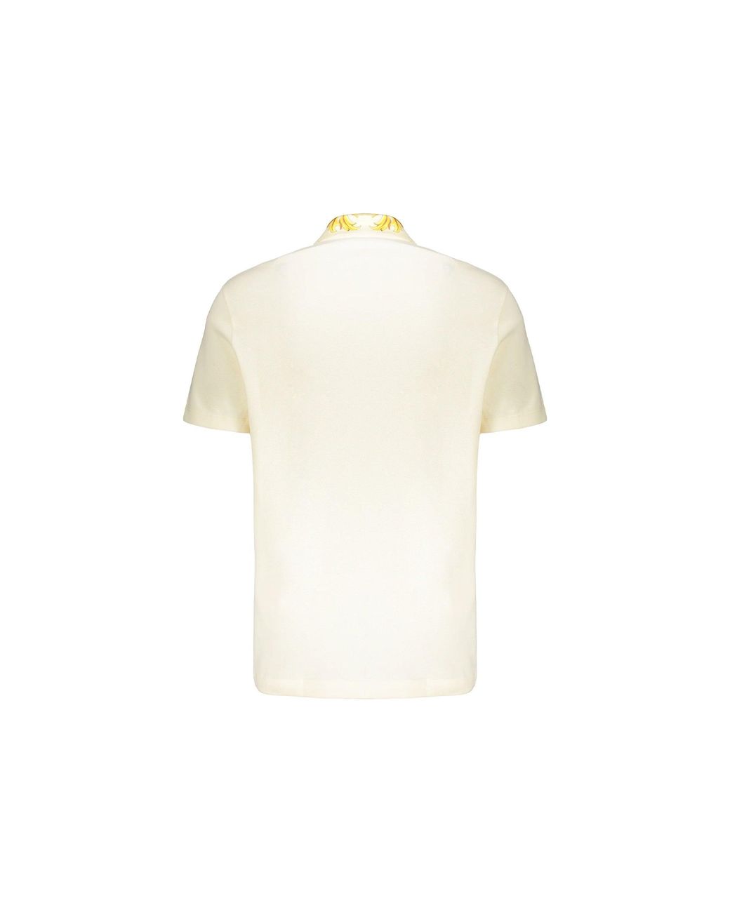 Versace Natural Contrast Collar Polo for men