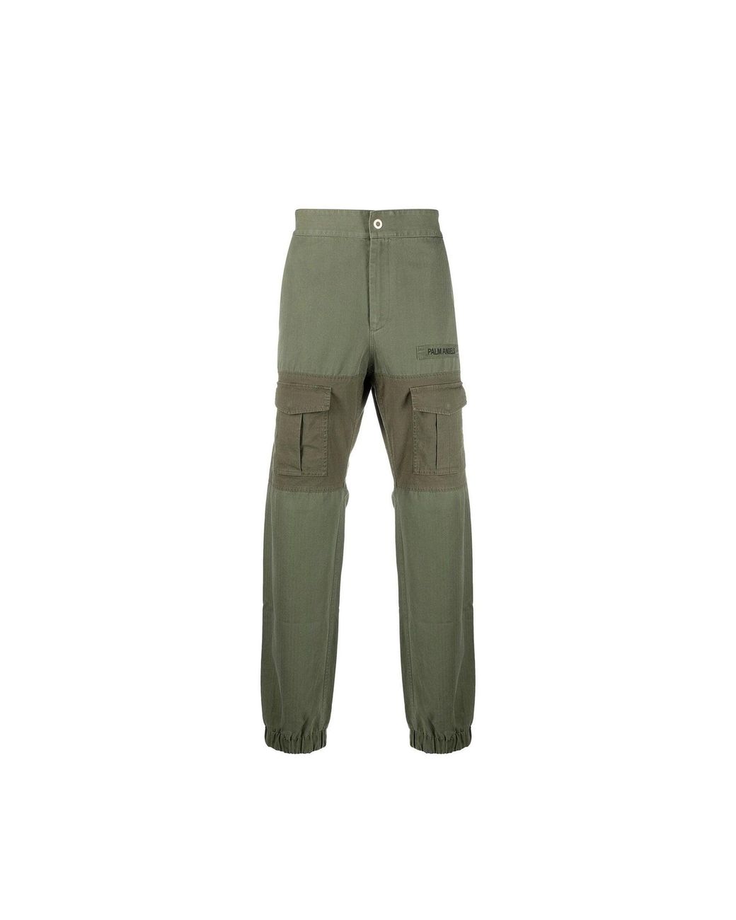 Palm Angels Green Cotton Trousers for men