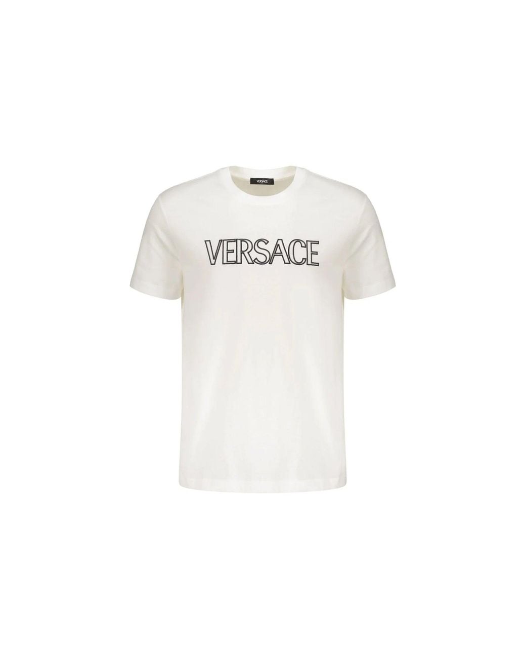 Versace White Logo T-Shirt for men