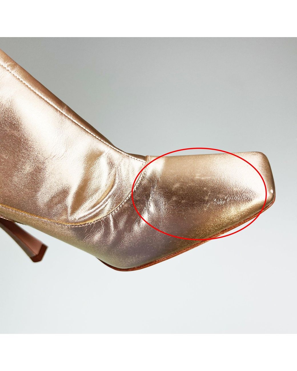 Alexandre Vauthier Metallic Satin-Stiefel