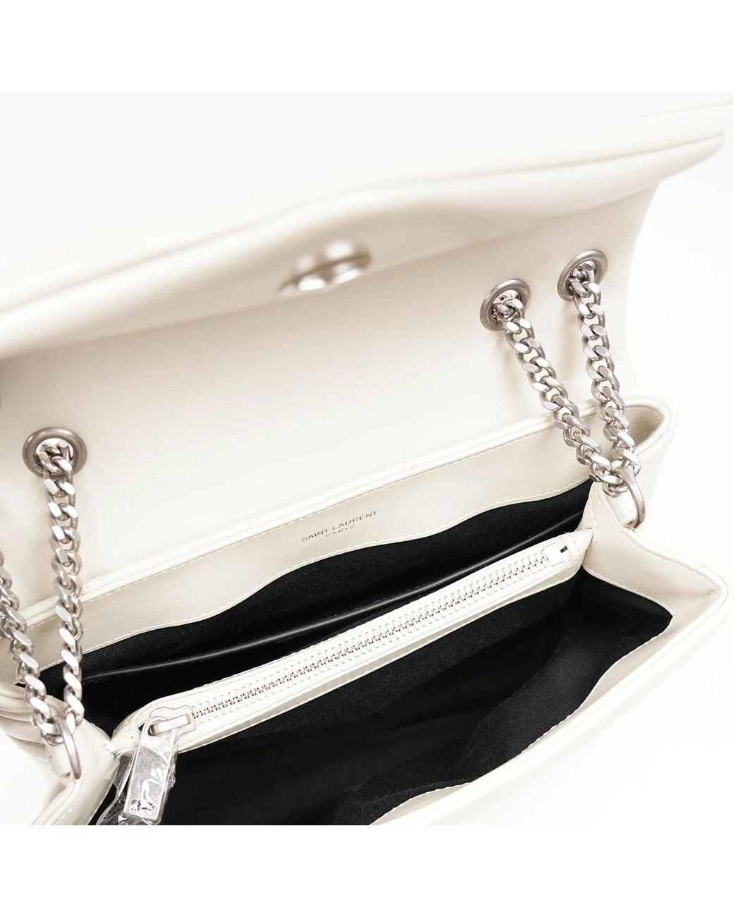 Saint Laurent Natural Loulou Leather Bag