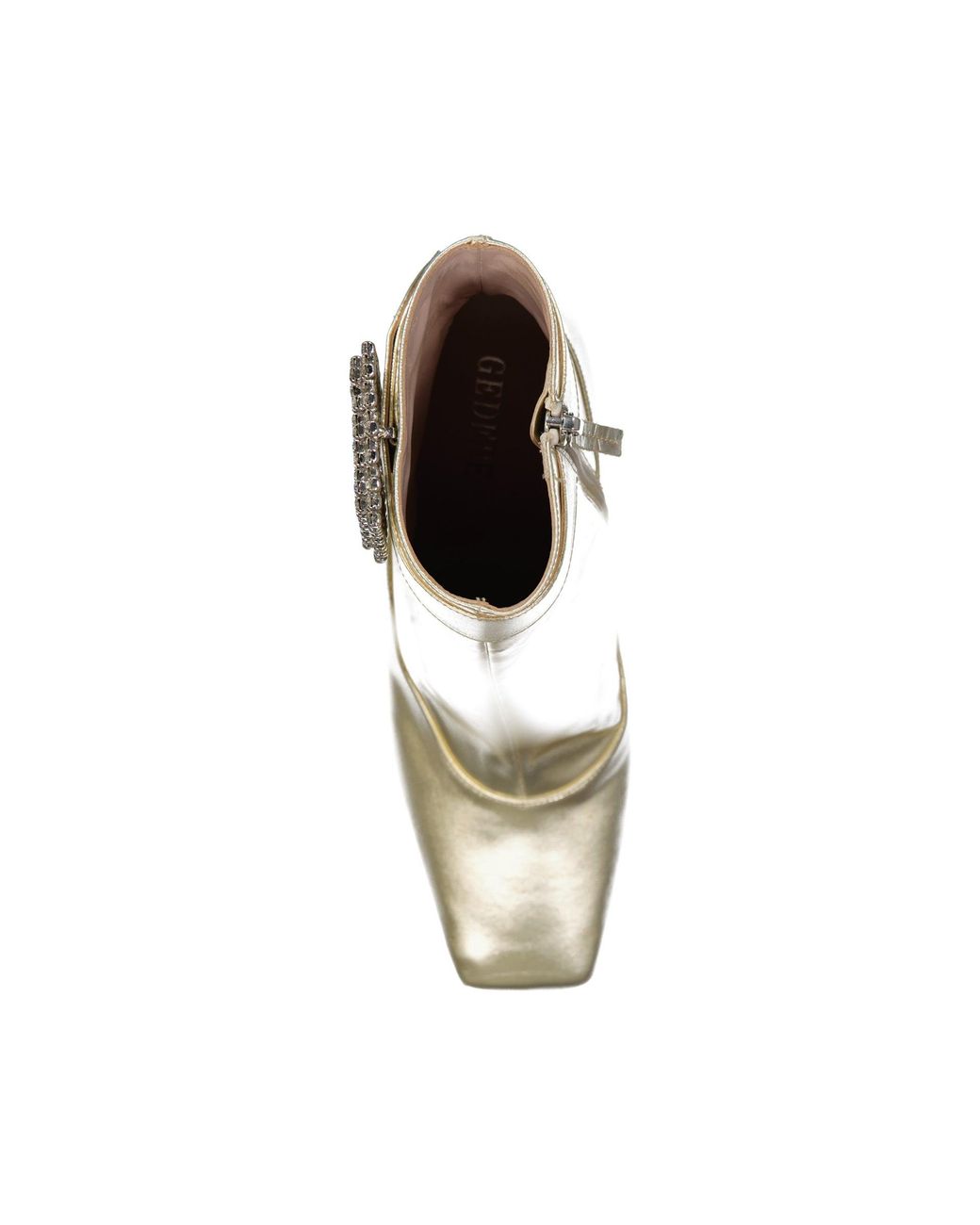 Alexandre Vauthier Metallic Satin-Stiefel