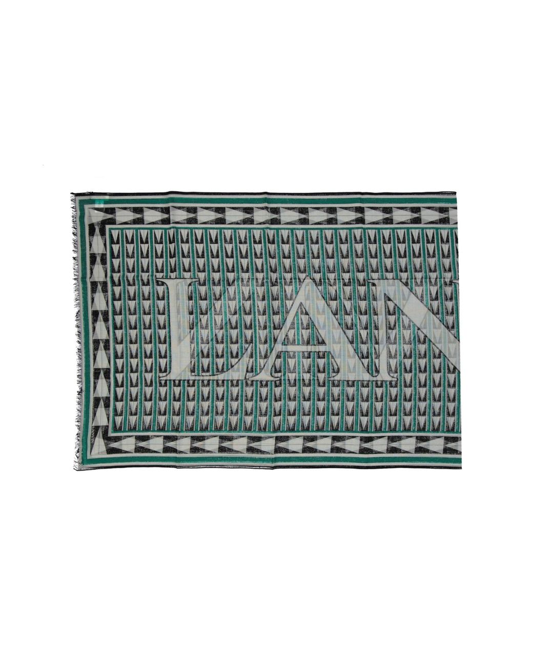 Lanvin Blue Wool Scarf