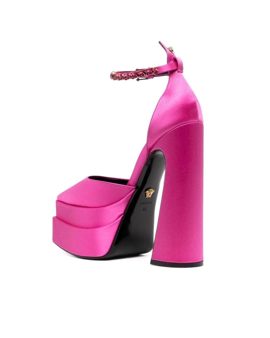 Versace Pink Aevitas Pointy Platform Pumps