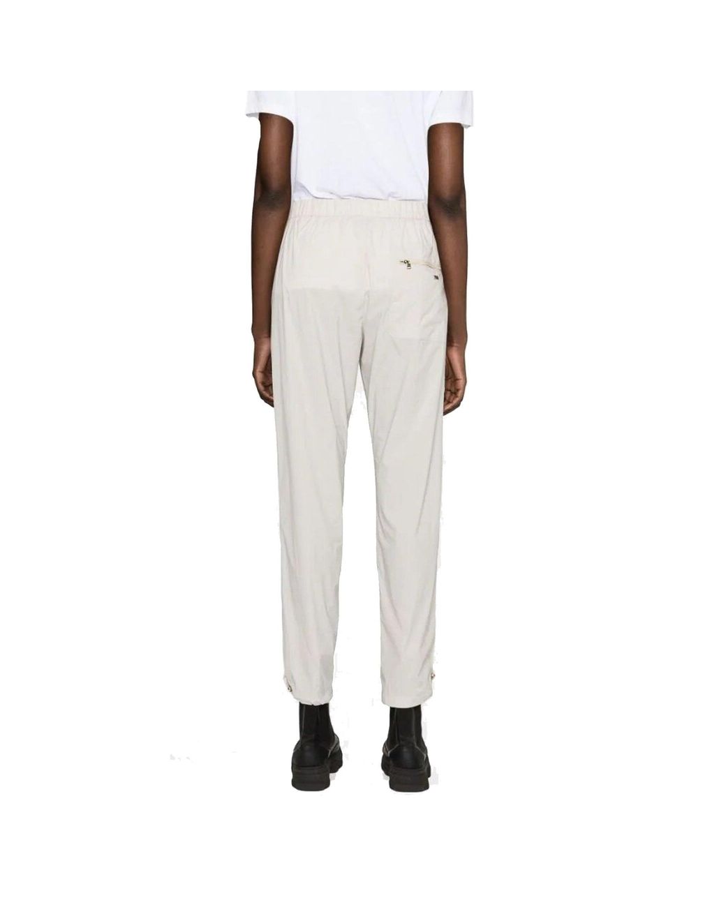 Herno White Elasticated Trousers