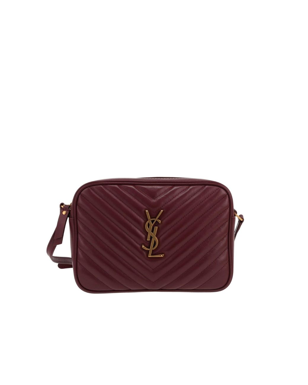 Saint Laurent Purple Medium Lou Camera Shoulder Bag