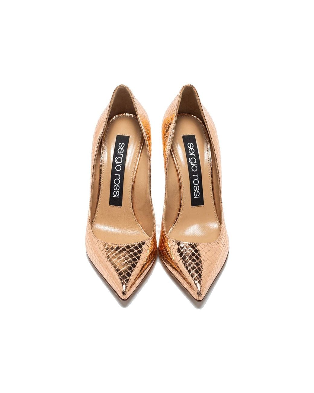 Sergio Rossi Natural Godiva 090 Python Effect Pumps