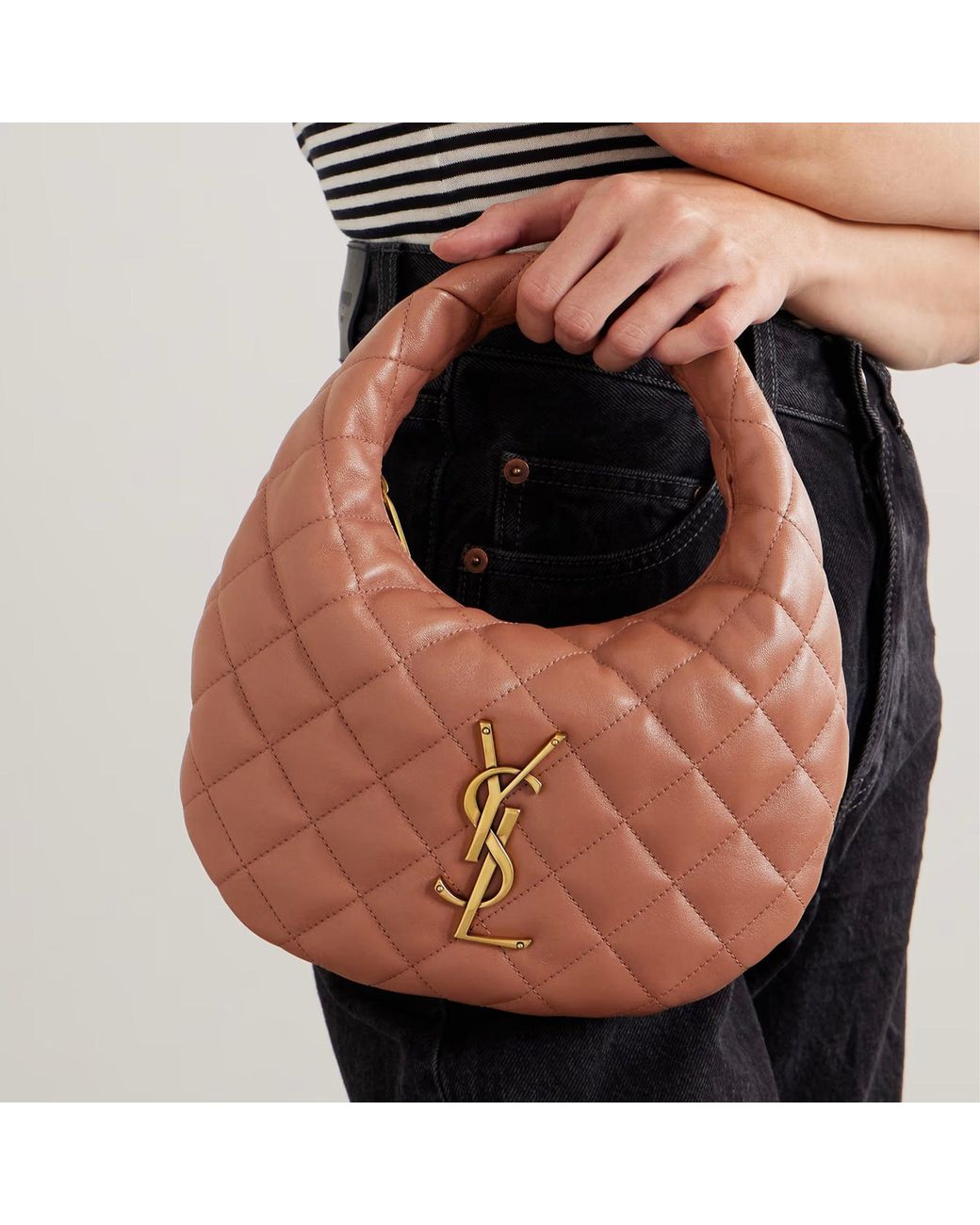 Saint Laurent Pink Icarino Quilted Handbag