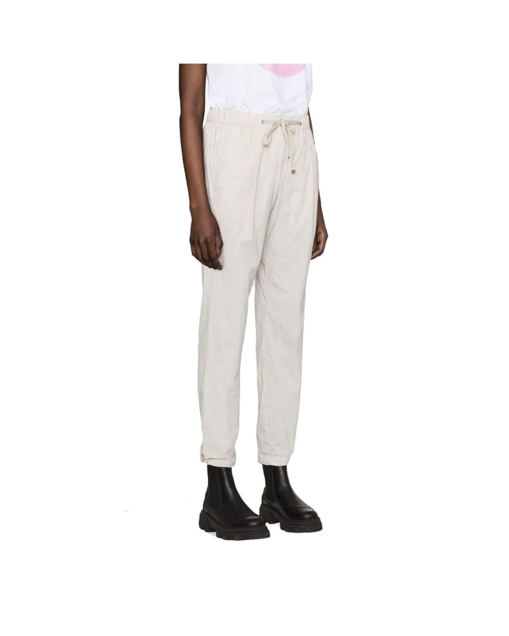 Herno White Elasticated Trousers