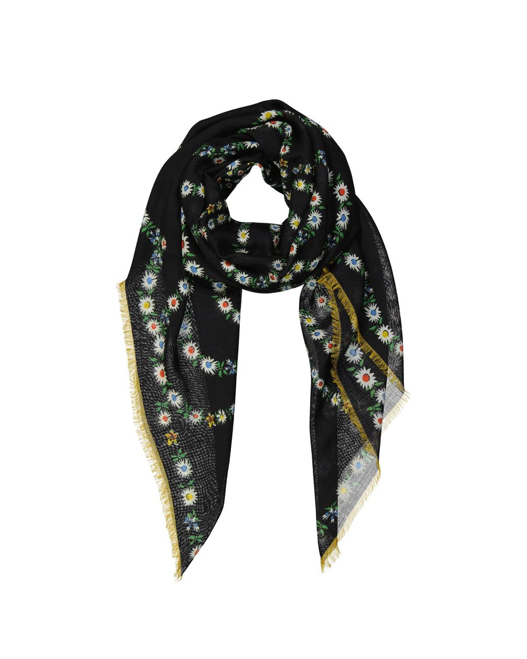 Givenchy Square Cashmere Foulard in Black | Lyst