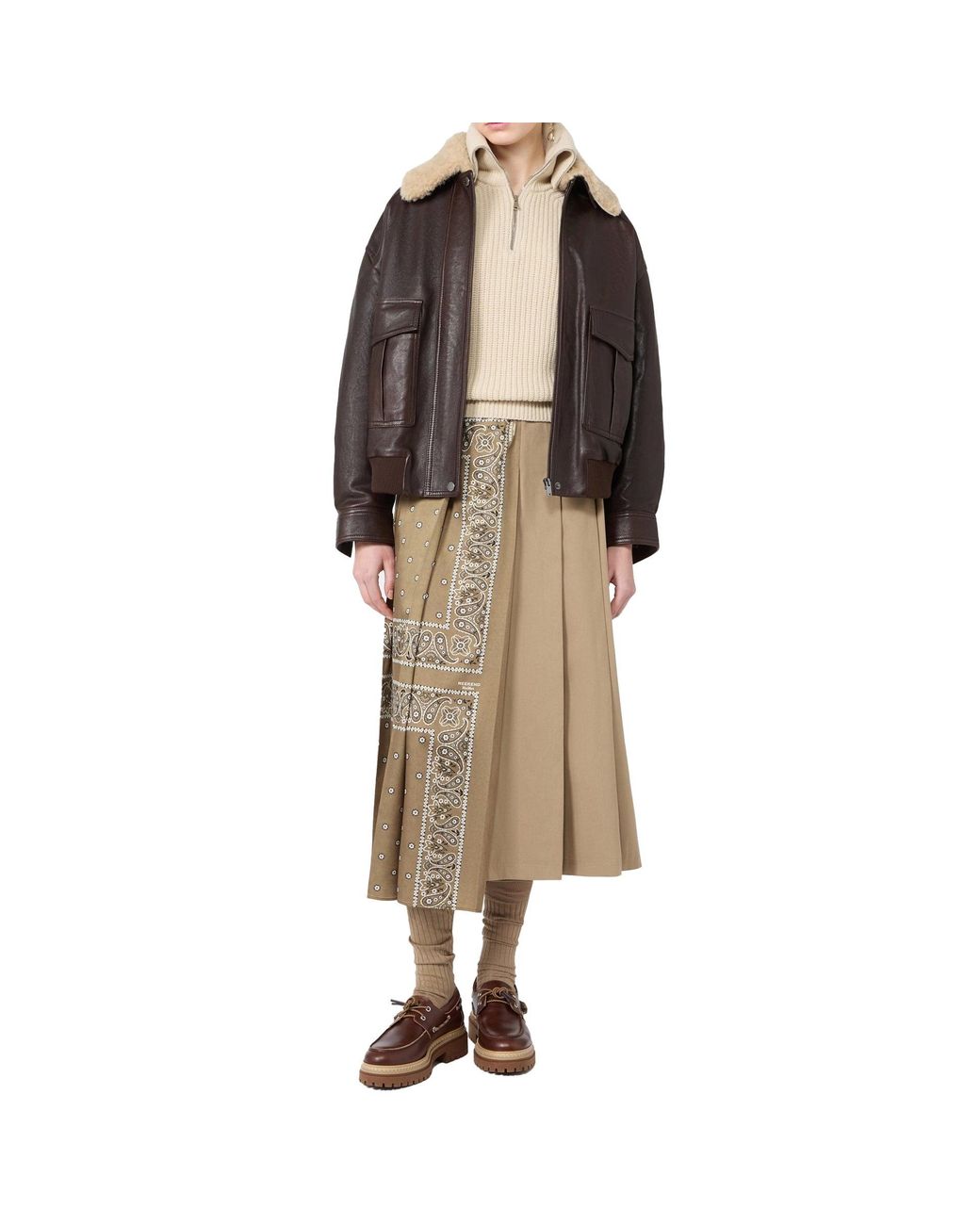 Weekend by Maxmara Brown Weekend Calata Leather Jacket