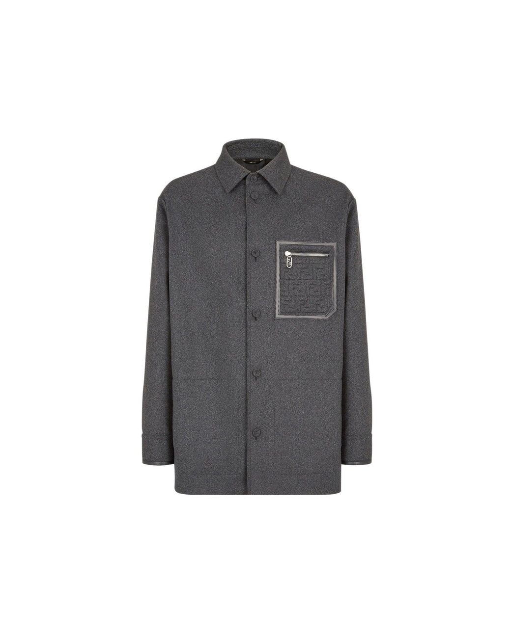 Fendi Black Go-To Cashmere Jacket Elastane for men