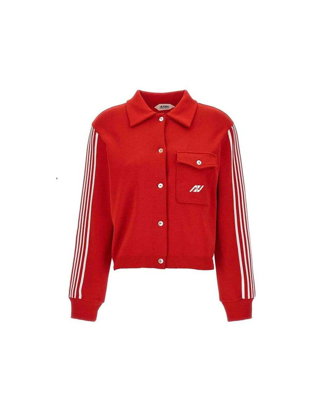 Autry Red Side Band Cardigan
