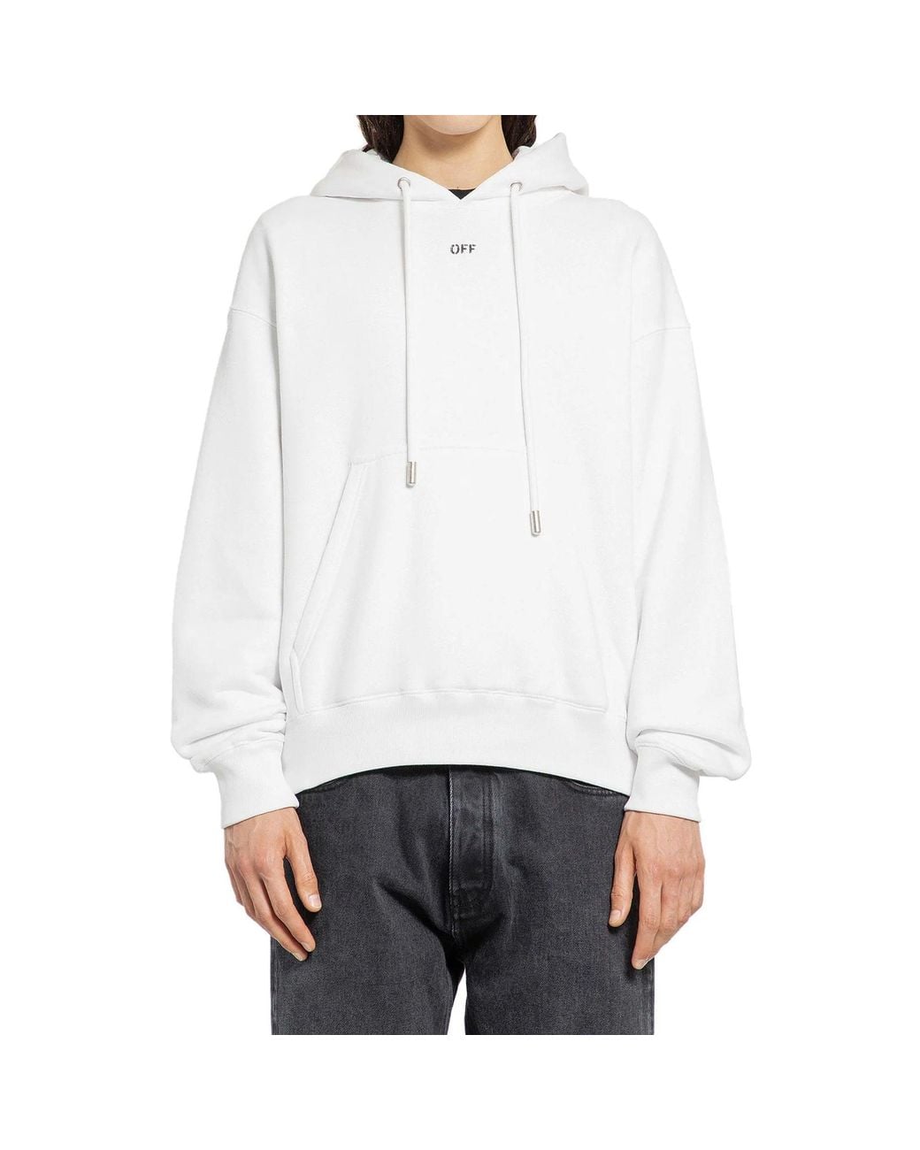Off-White c/o Virgil Abloh White Off Stamp Skate Hoodie Sweatshirt for men