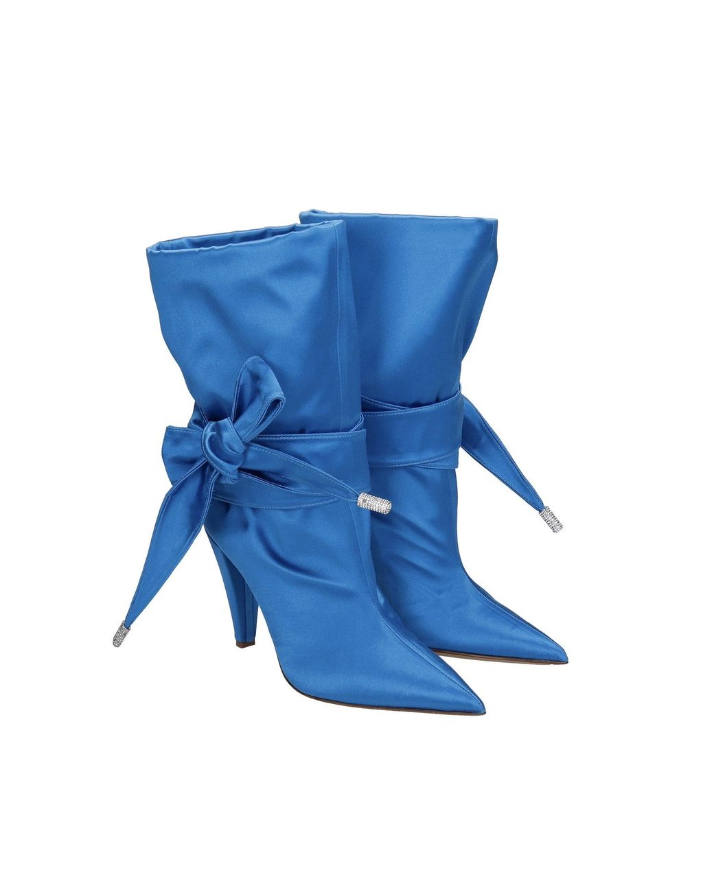 Alexandre Vauthier Blue Seidenstiefel