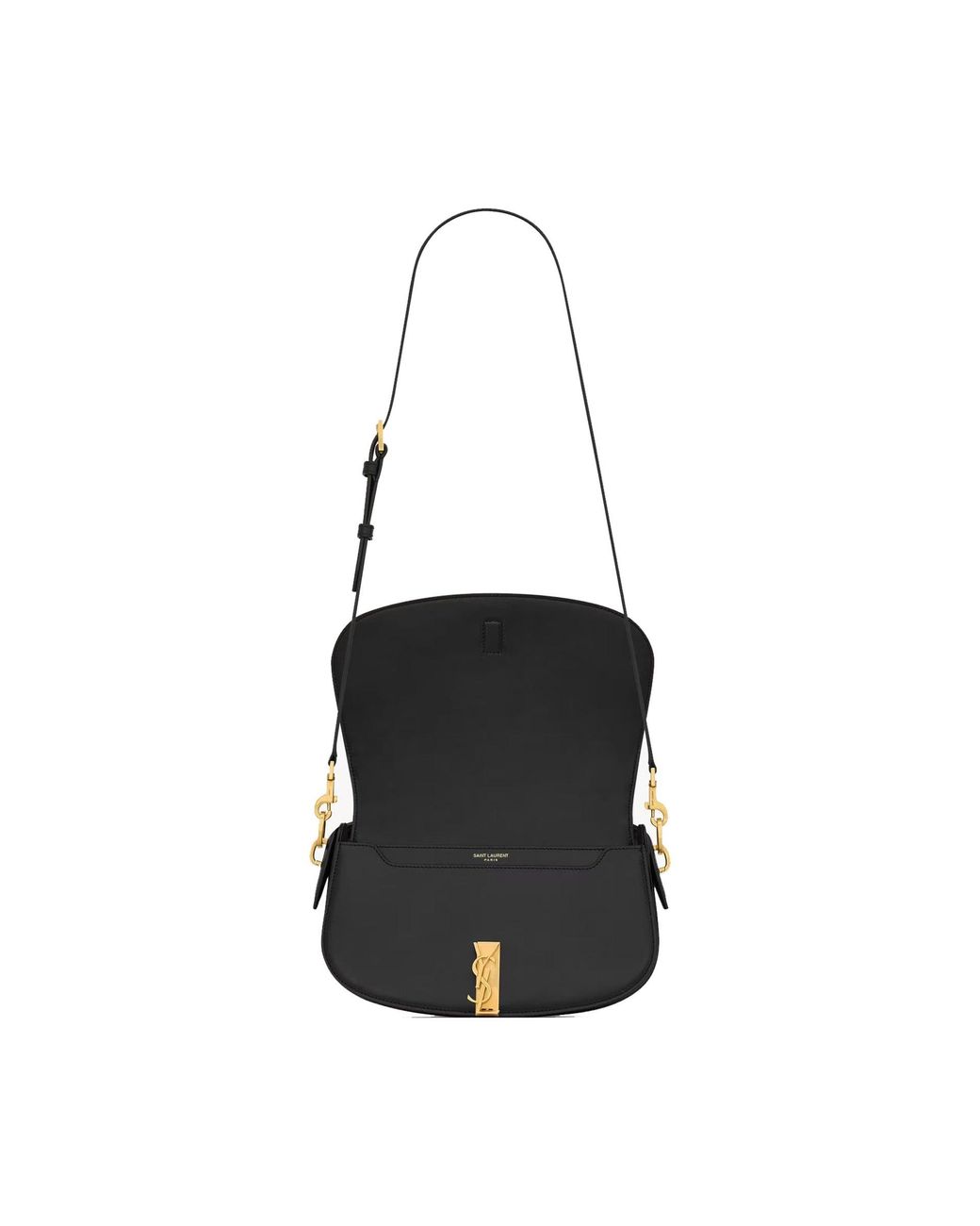 Saint Laurent Black Voltaire Half-Moon Shoulder Bag