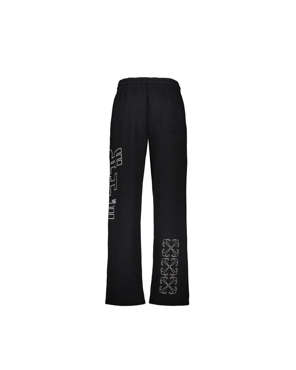 Off-White c/o Virgil Abloh Black Off- Cotton Joggers (Workout Pants) for men