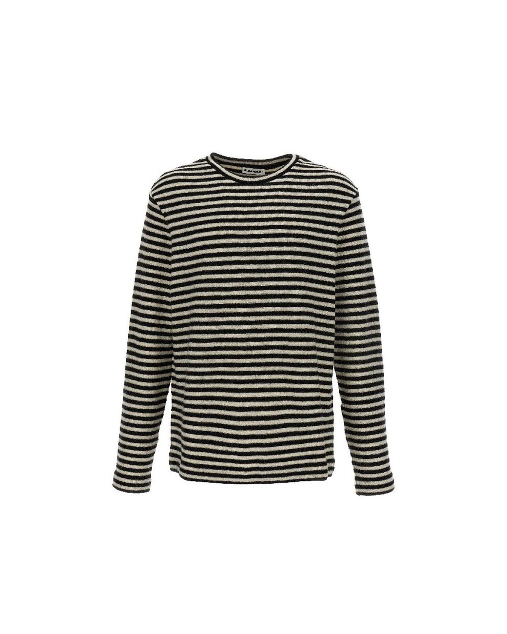 Jil Sander Black Striped Wool Compact Jersey T-Shirt for men