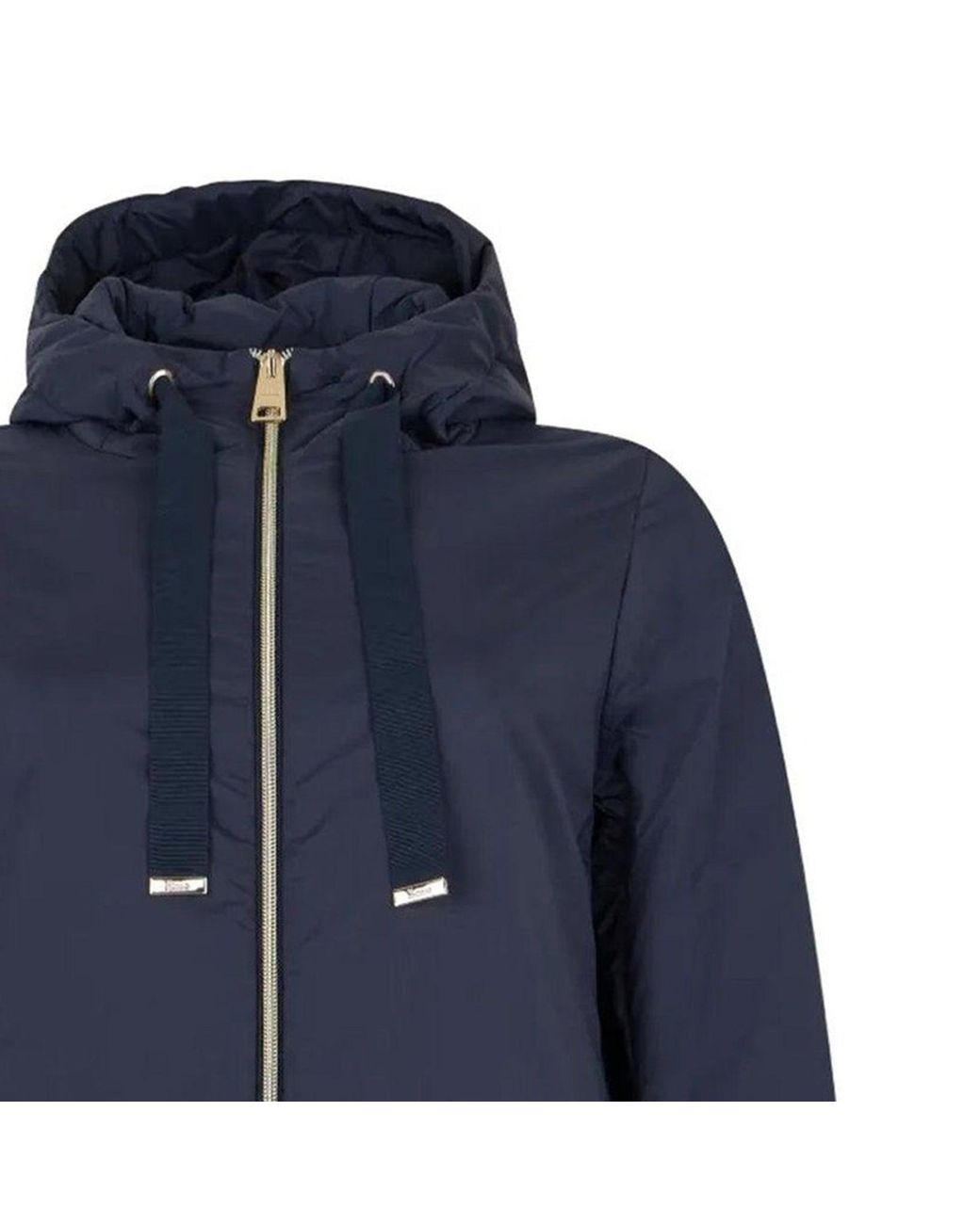 Herno Blue Hooded Padded Jacket