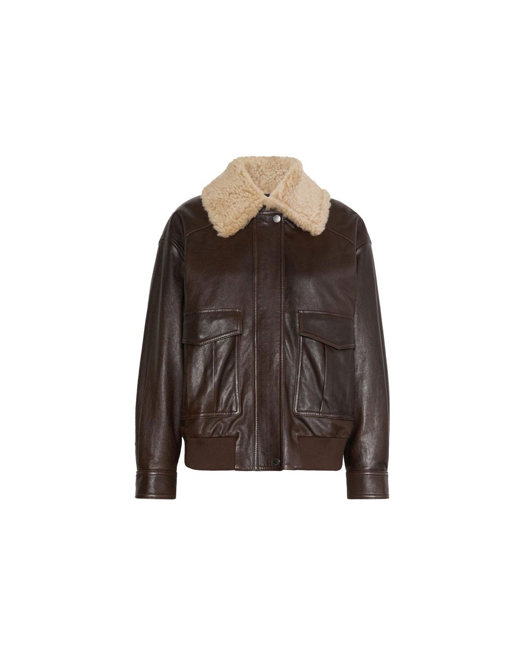 Weekend by Maxmara Brown Weekend Calata Leather Jacket