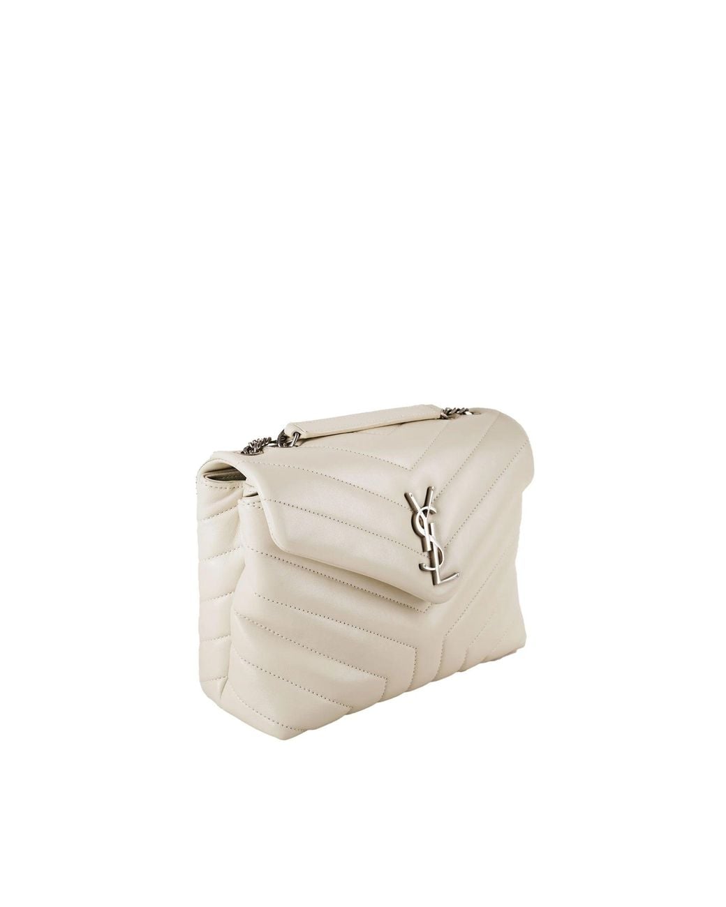 Saint Laurent Natural Loulou Leather Bag