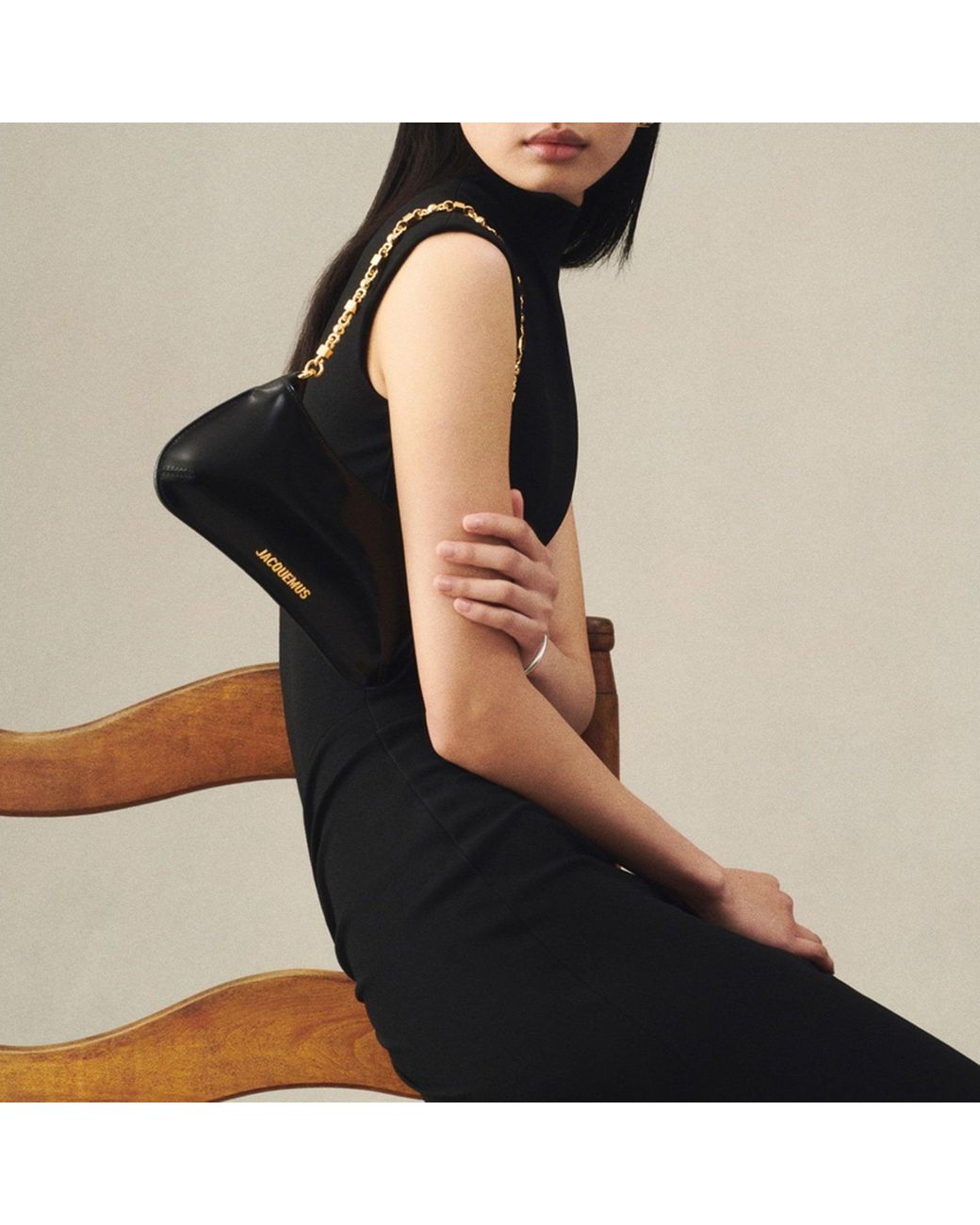 Jacquemus Black The Small Bisou Chaîne Bag