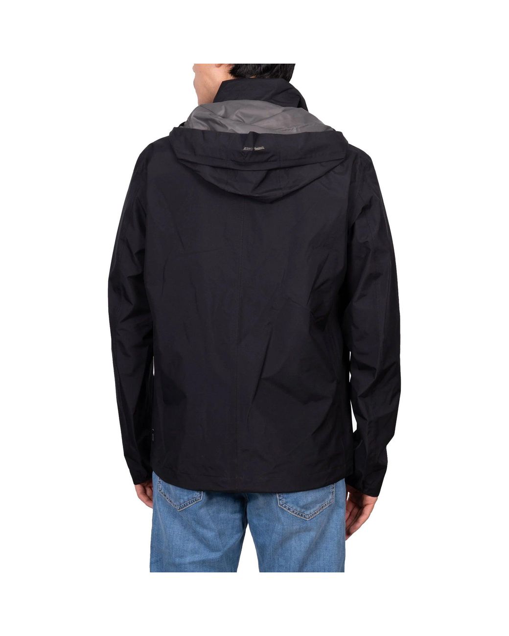 Herno Black Casual Hooded Jacket for men